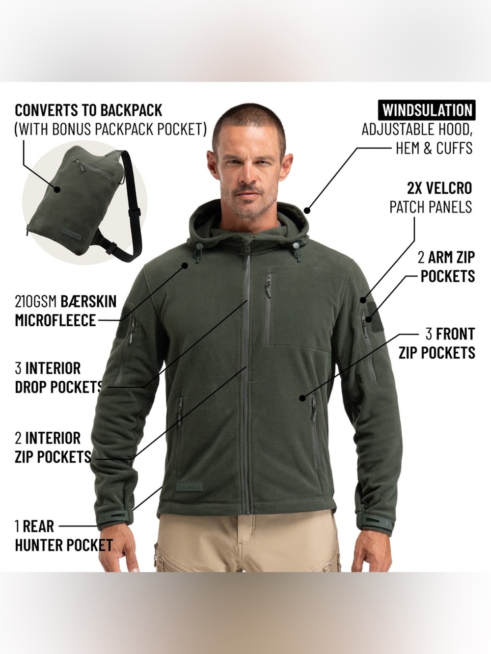 BAERskin Hooded Microfleece Jacket